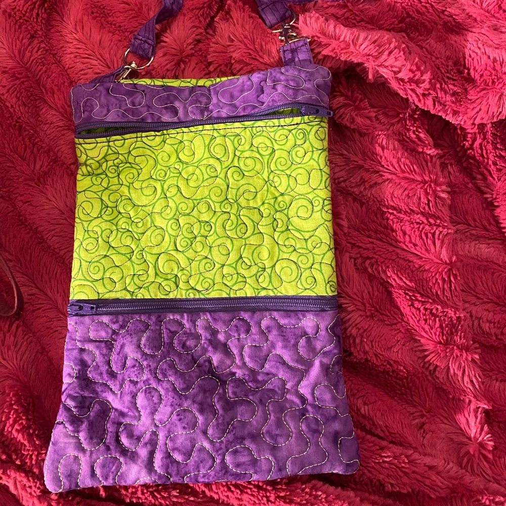 Crossbody purse sewn